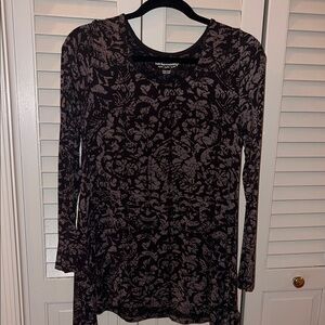 Soft Surroundings Like New Dark Floral Top